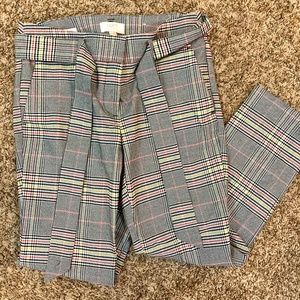 Loft Plaid Dress Pants with Self-Tie Belt **Free shipping!**